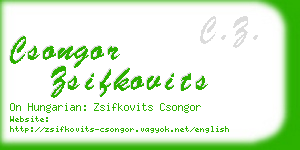 csongor zsifkovits business card